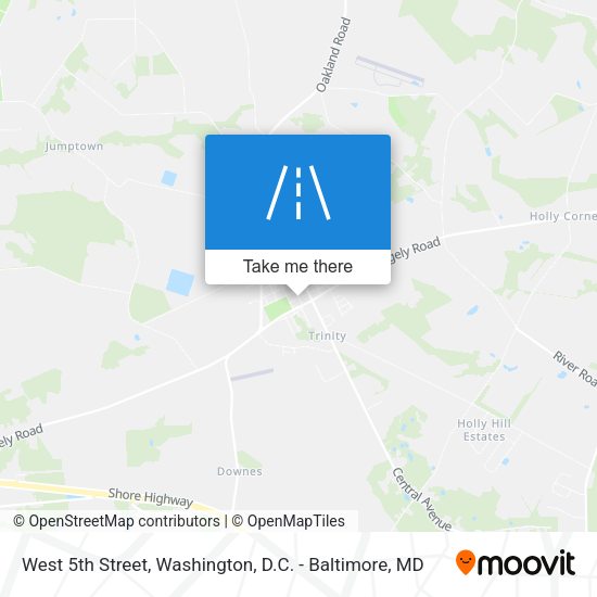 West 5th Street map