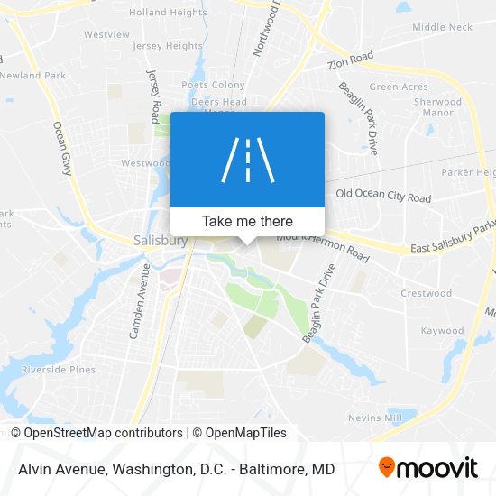 Alvin Avenue map