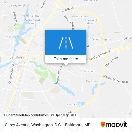 Mapa de Carey Avenue