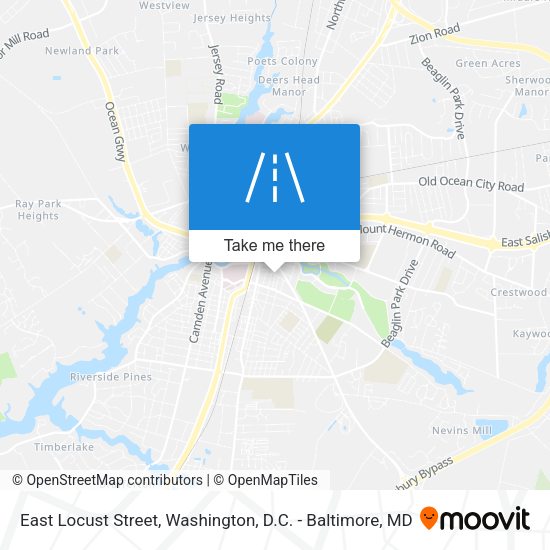 East Locust Street map