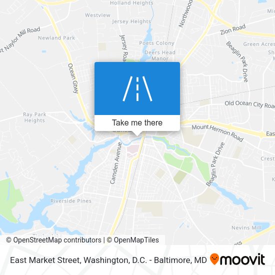 Mapa de East Market Street