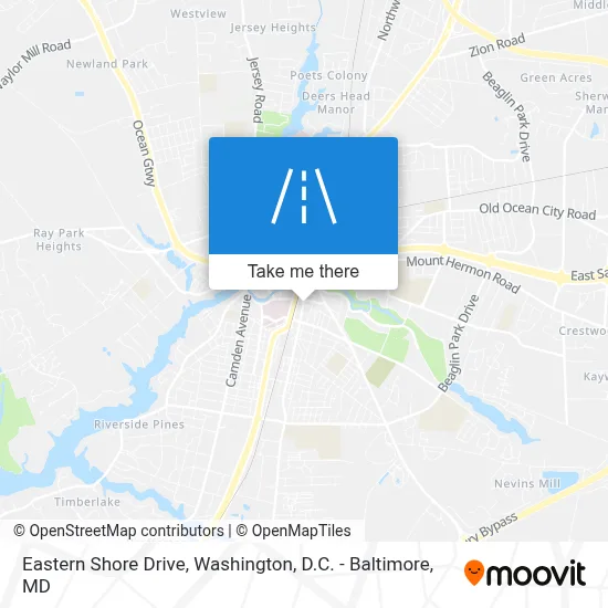 Eastern Shore Drive map