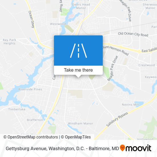 Mapa de Gettysburg Avenue
