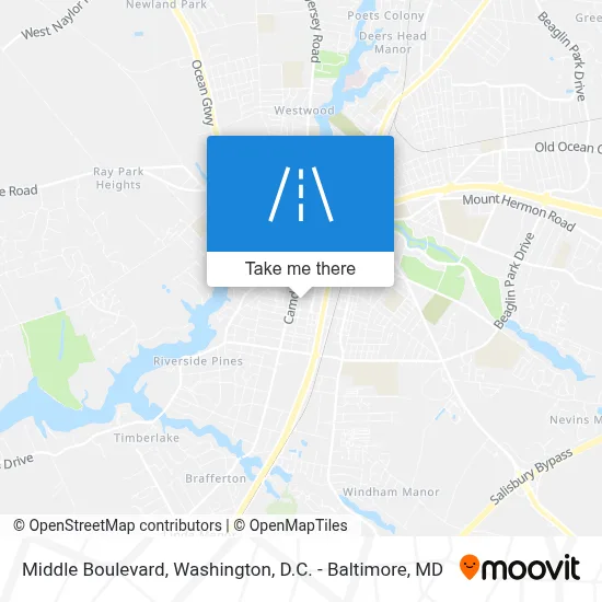 Middle Boulevard map