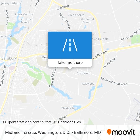 Midland Terrace map