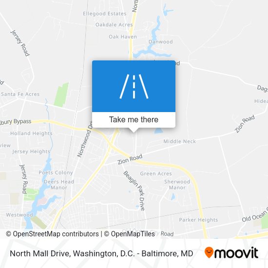 North Mall Drive map