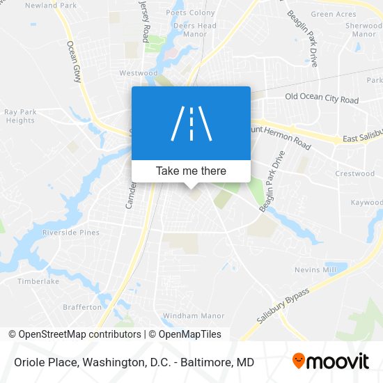 Oriole Place map