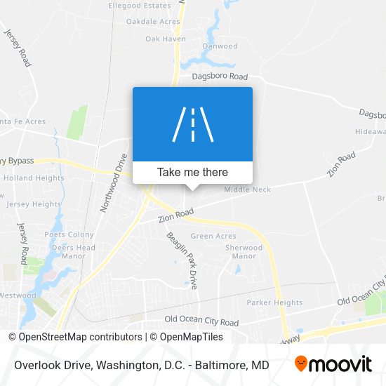 Overlook Drive map
