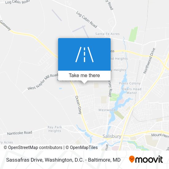 Mapa de Sassafras Drive