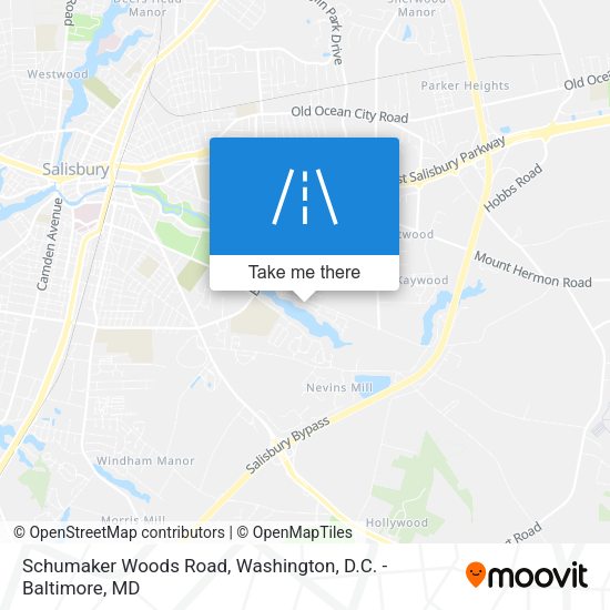 Mapa de Schumaker Woods Road