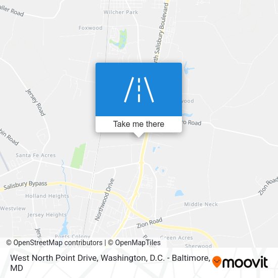 West North Point Drive map