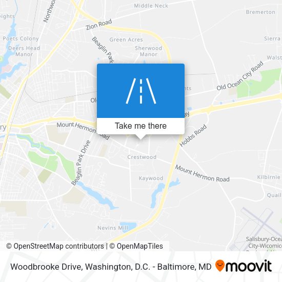 Woodbrooke Drive map