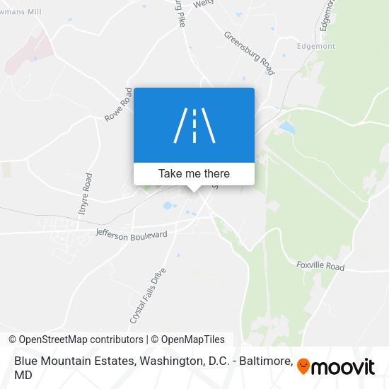 Blue Mountain Estates map