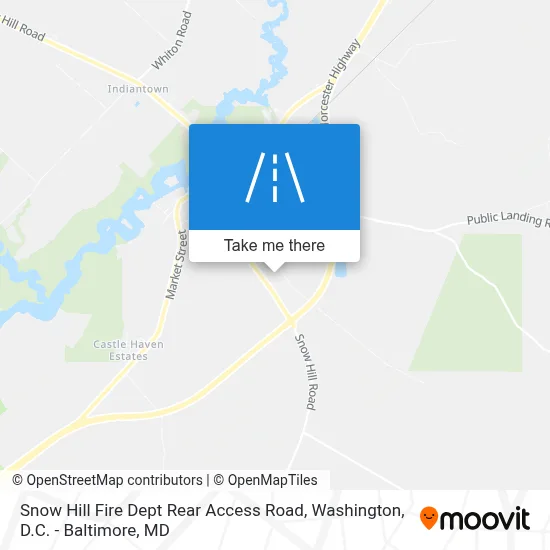 Snow Hill Fire Dept Rear Access Road map