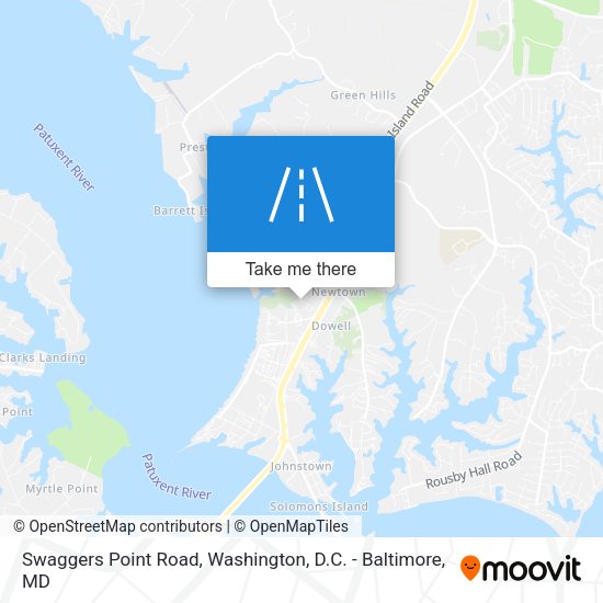 Swaggers Point Road map