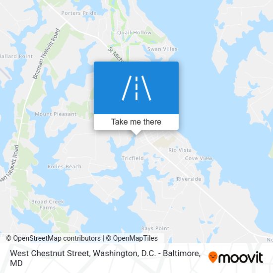 West Chestnut Street map