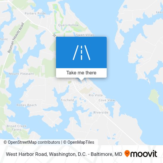 West Harbor Road map
