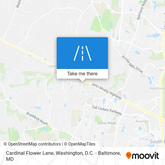 Cardinal Flower Lane map