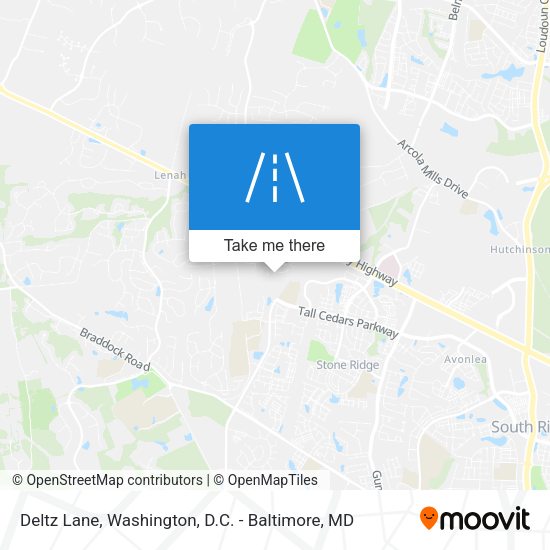 Deltz Lane map