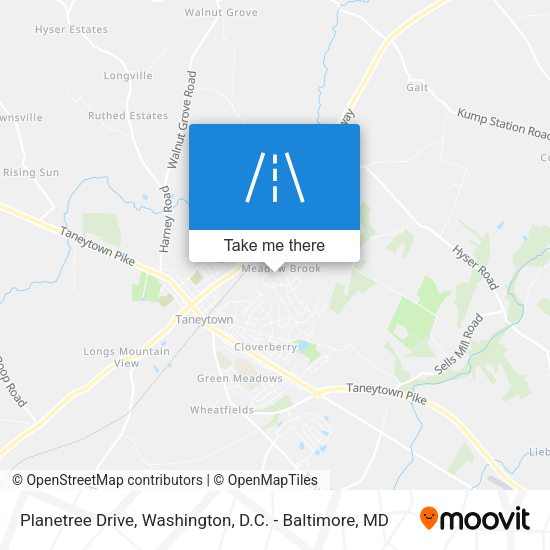 Planetree Drive map