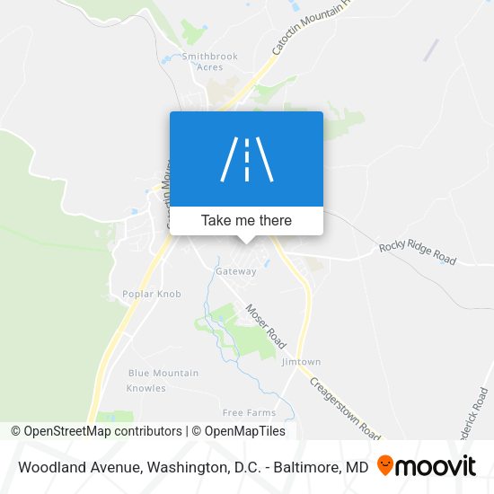 Woodland Avenue map