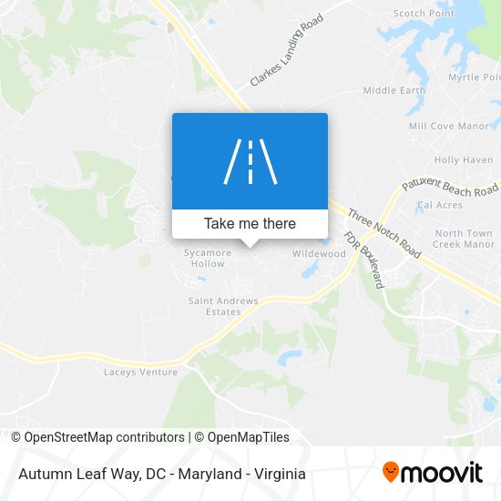 Autumn Leaf Way map