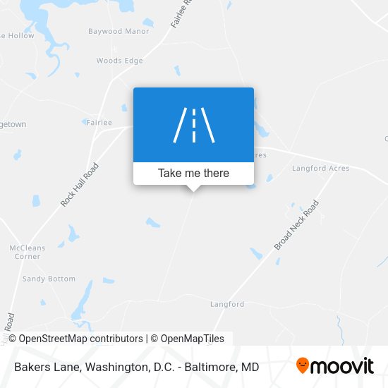 Bakers Lane map