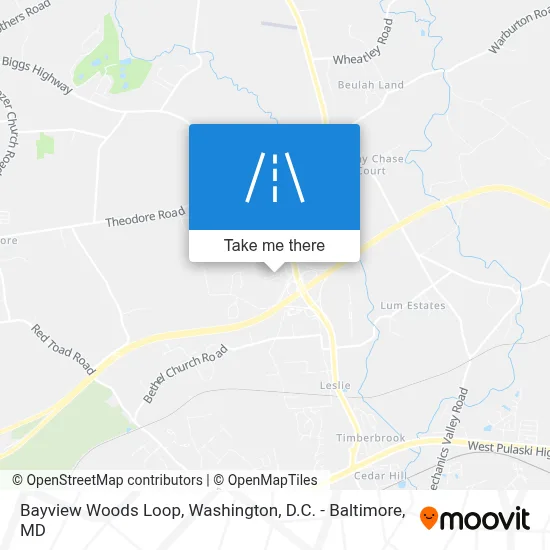 Bayview Woods Loop map