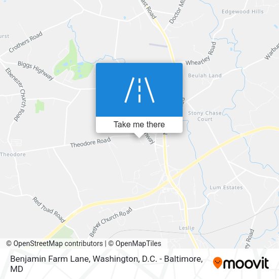 Mapa de Benjamin Farm Lane