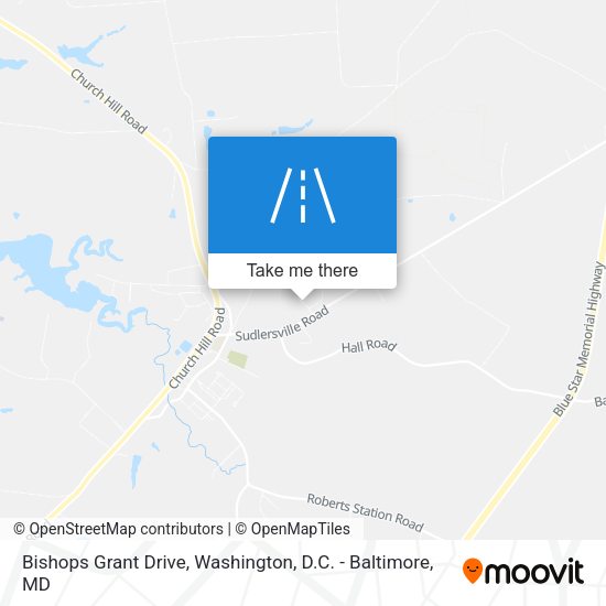 Bishops Grant Drive map