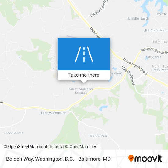 Bolden Way map