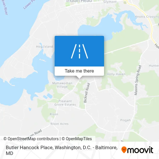 Butler Hancock Place map