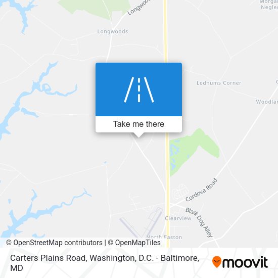 Carters Plains Road map