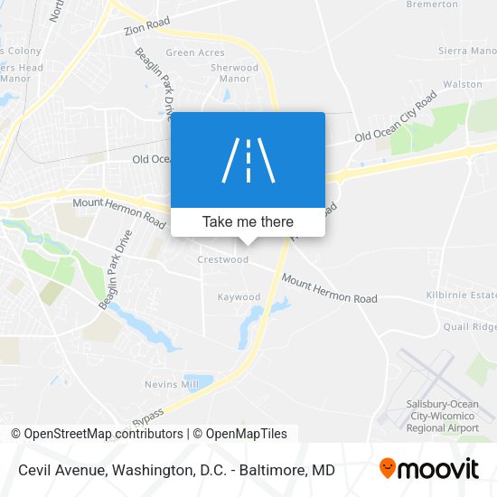 Cevil Avenue map