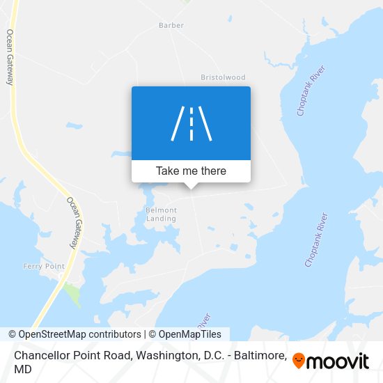 Chancellor Point Road map