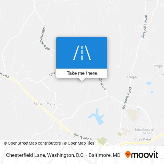 Chesterfield Lane map
