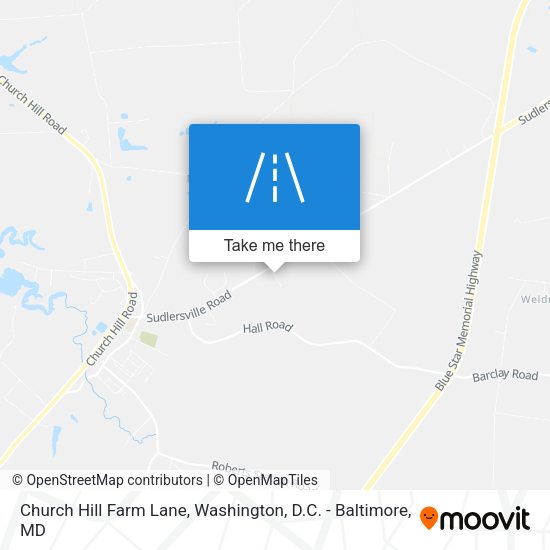 Church Hill Farm Lane map
