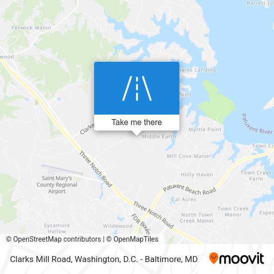 Clarks Mill Road map
