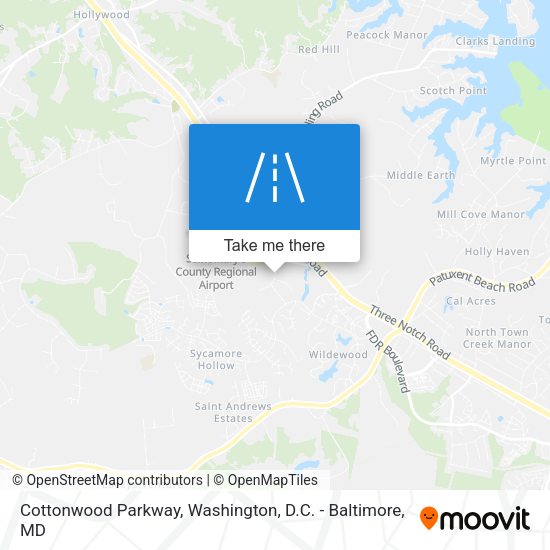 Mapa de Cottonwood Parkway