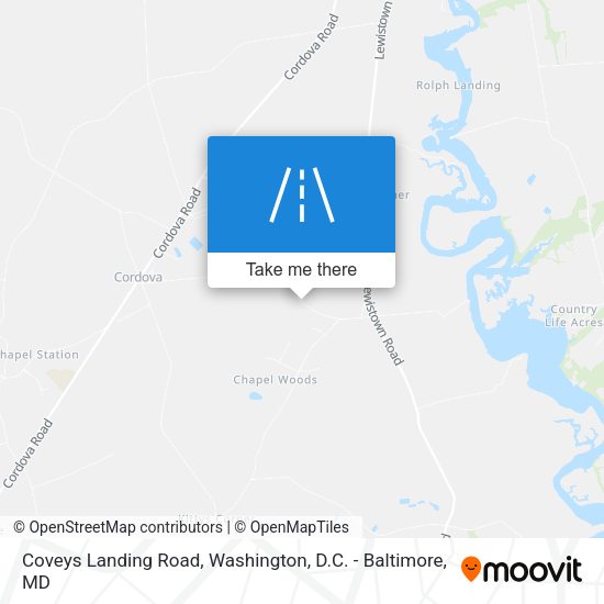 Mapa de Coveys Landing Road