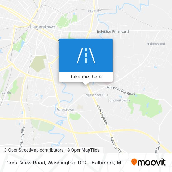 Crest View Road map