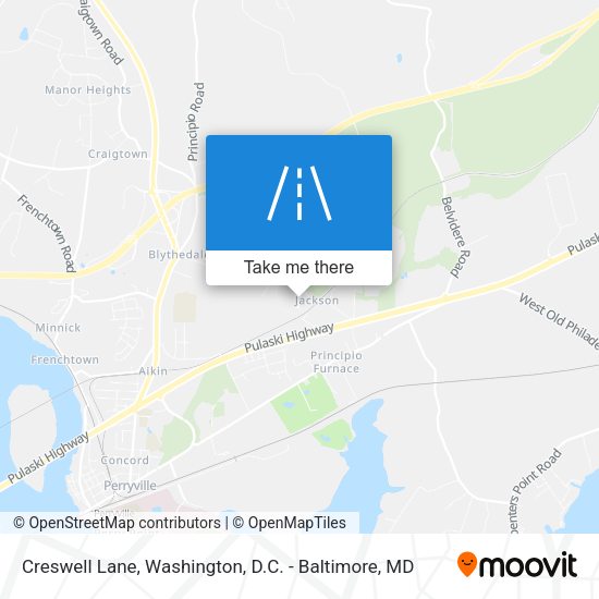 Mapa de Creswell Lane