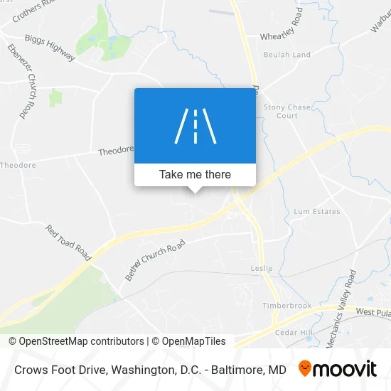 Crows Foot Drive map