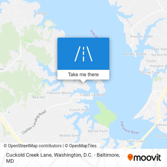 Mapa de Cuckold Creek Lane