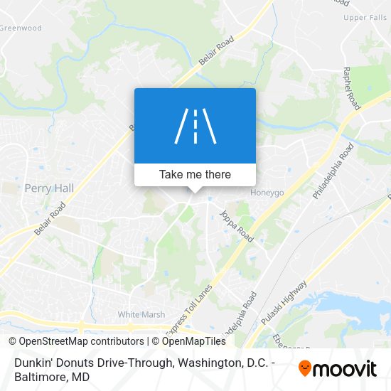 Dunkin' Donuts Drive-Through map