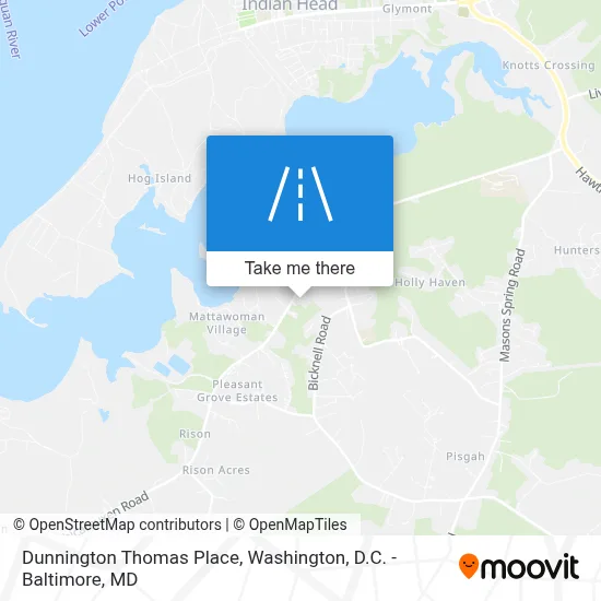 Dunnington Thomas Place map