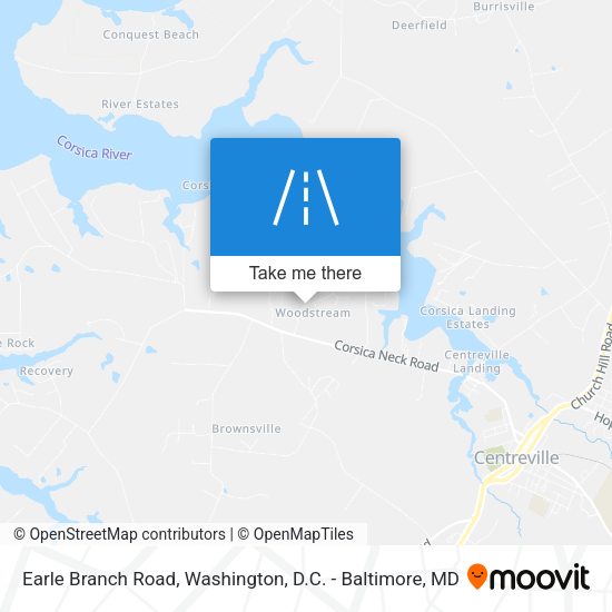 Earle Branch Road map