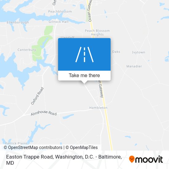 Easton Trappe Road map