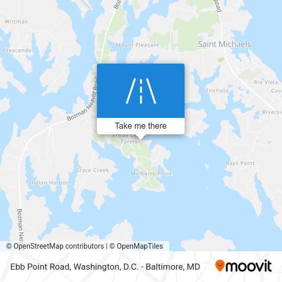 Ebb Point Road map