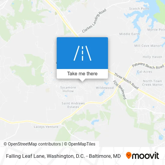 Falling Leaf Lane map